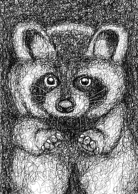 raccoon scribbles