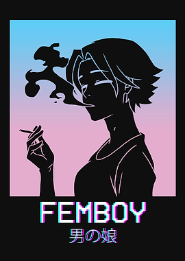 Femboy Smoking Anime Boy