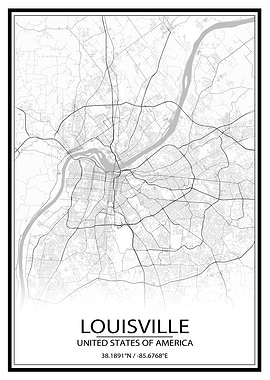 Louisville White Map