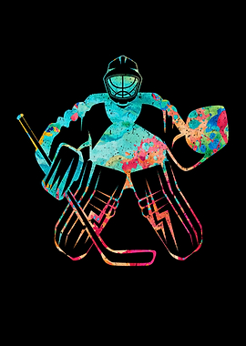 Cooler Eishockey Torwart