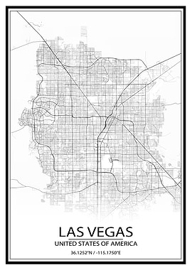 Las Vegas White Map