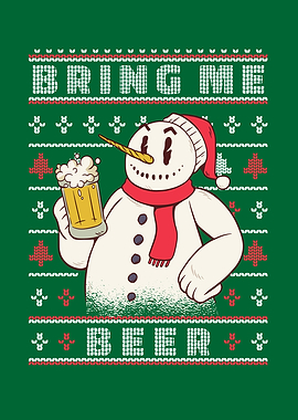 Beer Snowman Christmas