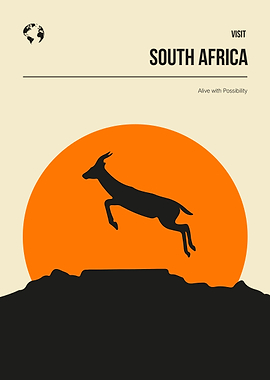 South Africa Travel Poster