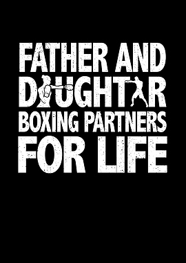 Father and daughter boxing