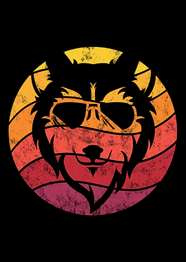 Wolf Retro Vintage