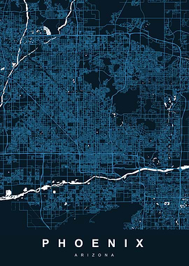 PHOENIX Map ARIZONA USA