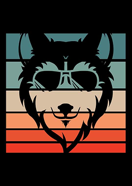 Wolf Retro Vintage