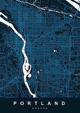 PORTLAND Map OREGON USA