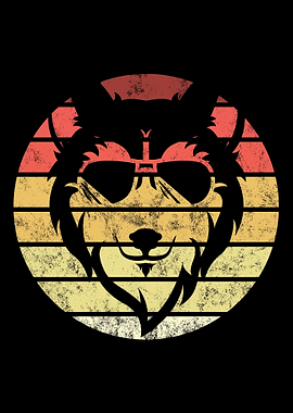 Wolf Retro Vintage