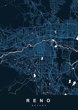 RENO Map NEVADA USA