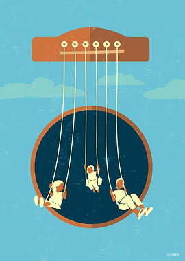Kids on the swing guitar