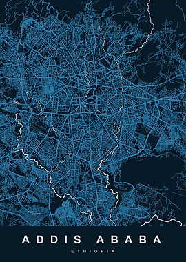 ADDIS ABABA Map Ethiopia