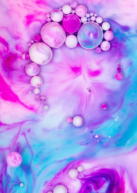Raspberries Bubbles Art