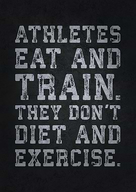 Athletes Eat and Train