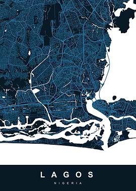 LAGOS City Map NIGERIA