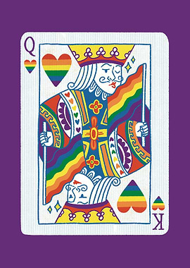 Queer king card rainbow