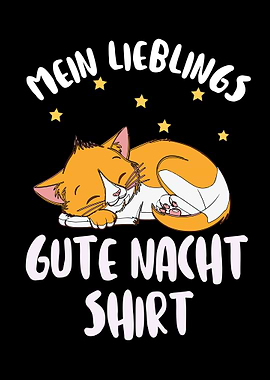 Schlafshirt mit Katze