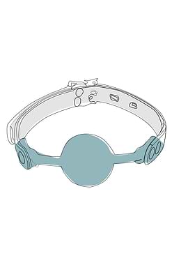 Ball gag one line art