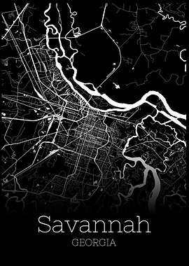 Savannah Georgia map