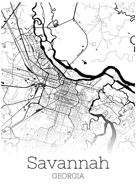 Savannah Georgia city map