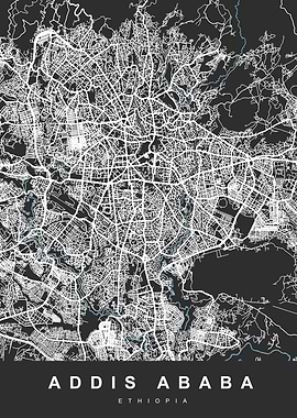 ADDIS ABABA Map Ethiopia