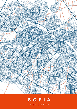 SOFIA Map Bulgaria