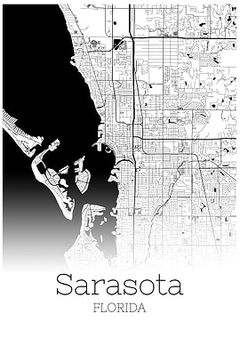 Sarasota Florida city map