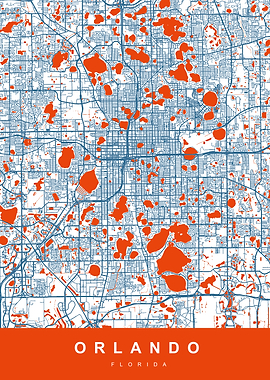 ORLANDO Map Florida USA