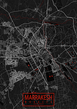 Marrakesh Map Oriental