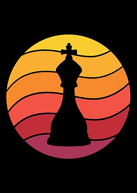 King Chess Retro Vintage