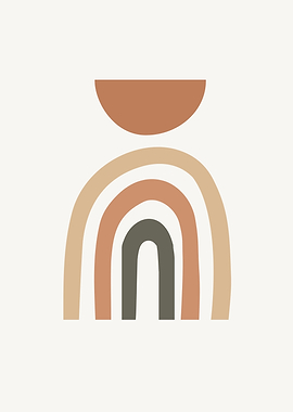 Boho Rainbow Modern Art 3