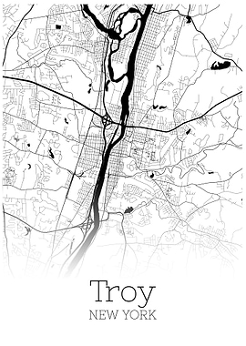 Troy New York city map