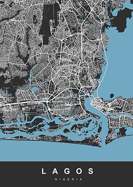 LAGOS City Map NIGERIA