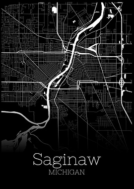 Saginaw Michigan map