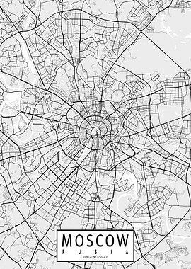 Moscow City Map Light