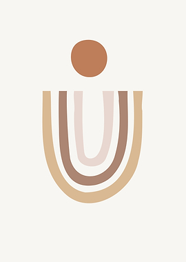 Boho Rainbow Modern Art 1