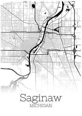 Saginaw Michigan city map