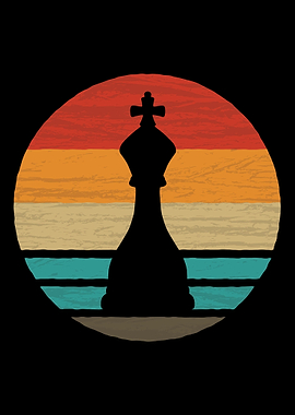 King Chess Retro Vintage