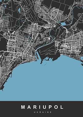 MARIUPOL City Map UKRAINE