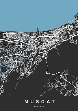 MUSCAT City Map OMAN