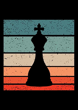King Chess Retro Vintage