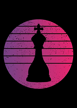 King Chess Retro Vintage