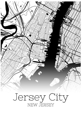 Jersey City New Jersey map