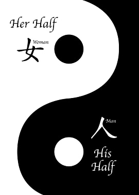 Yin and yang her his side