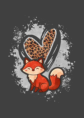 Fox Leopard Heart Gift