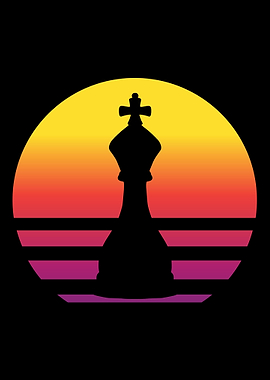 King Chess Retro Vintage