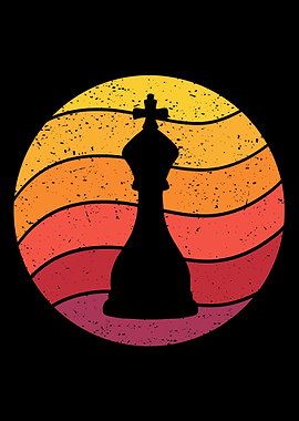 King Chess Retro Vintage
