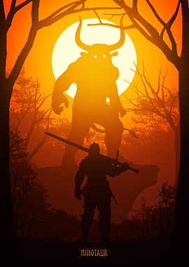 The knight and the minotau