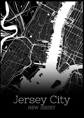 Jersey City New Jersey map