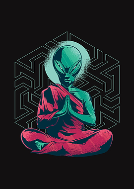 Alien meditating